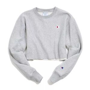Champion Gray Cropped Crewneck